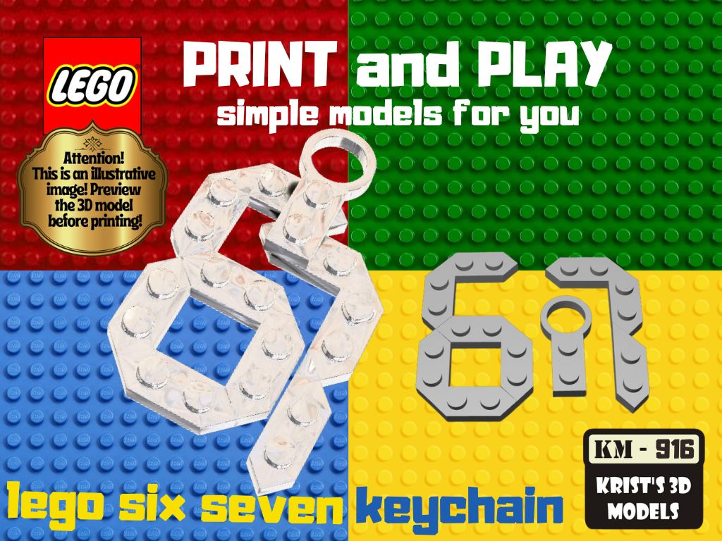 lego six seven keychain