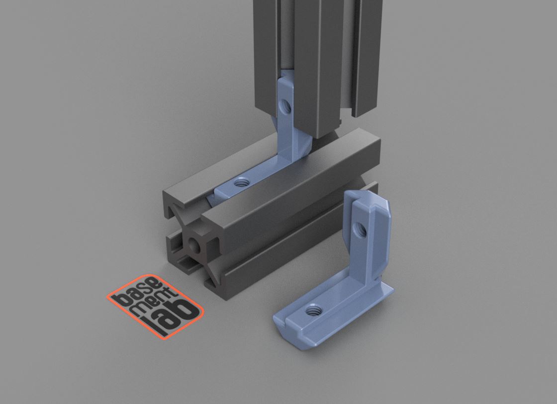 2020 T-Slot L Connector Hidden Mount  M4 Thread Alu_Profile