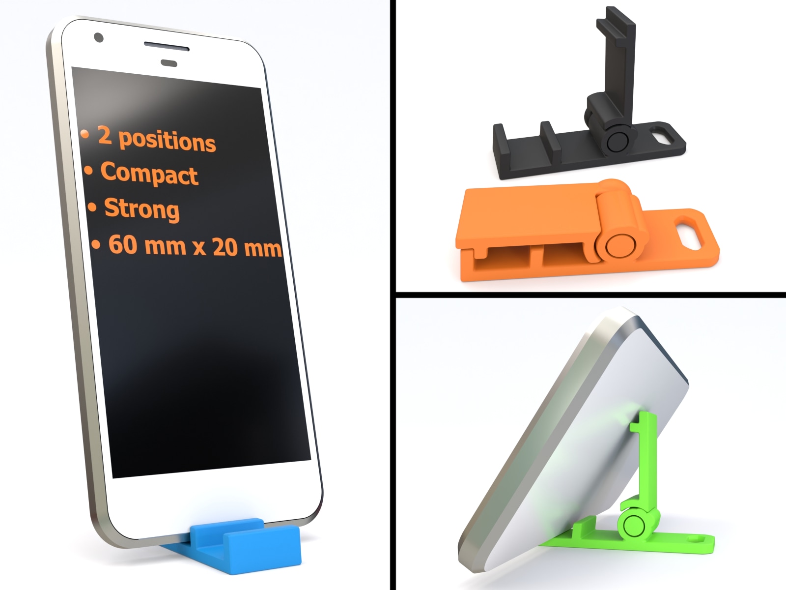Foldable Phone Stand v3 3D model
