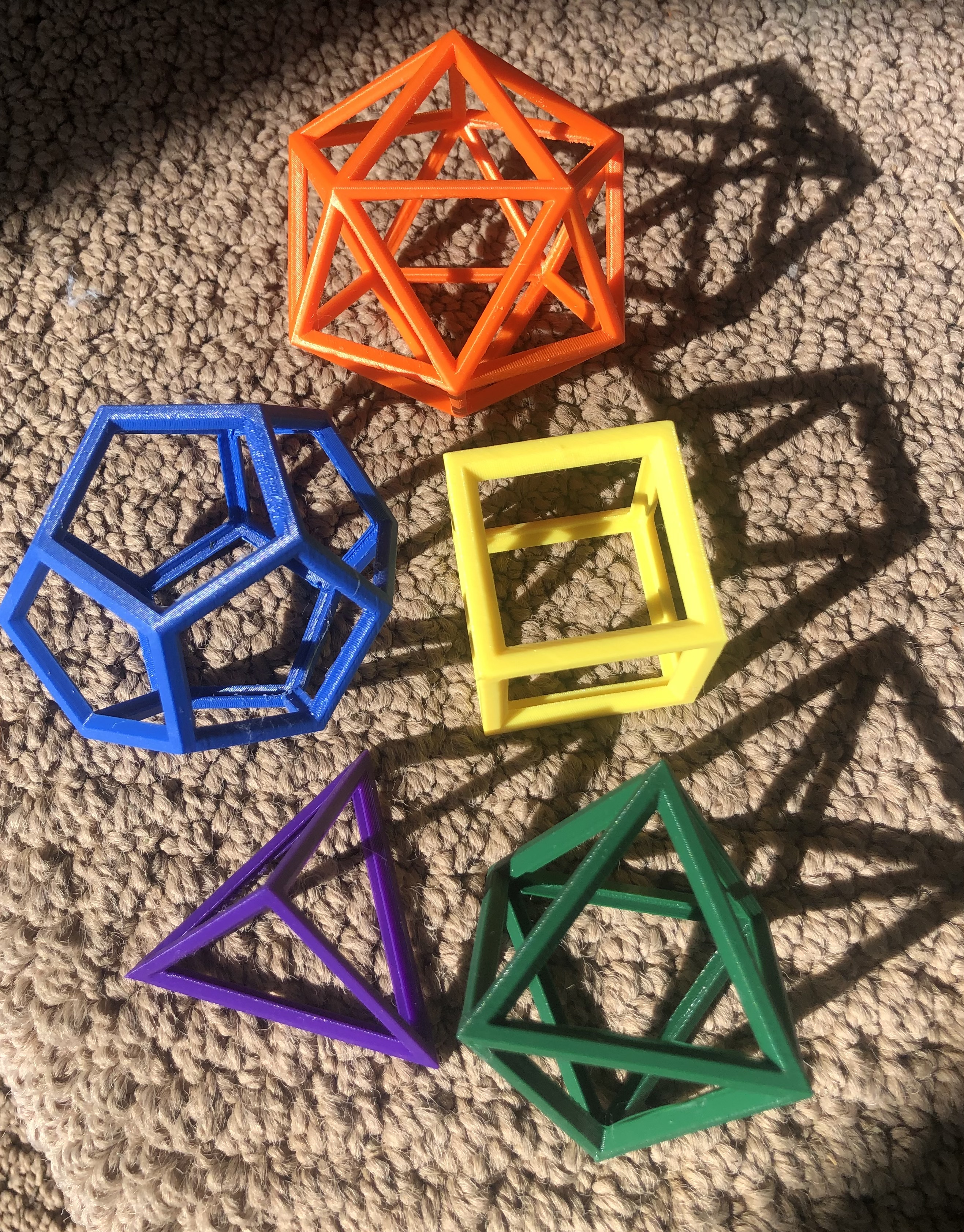 Platonic Solids - edge (OpenSCAD) — thumbnail 2