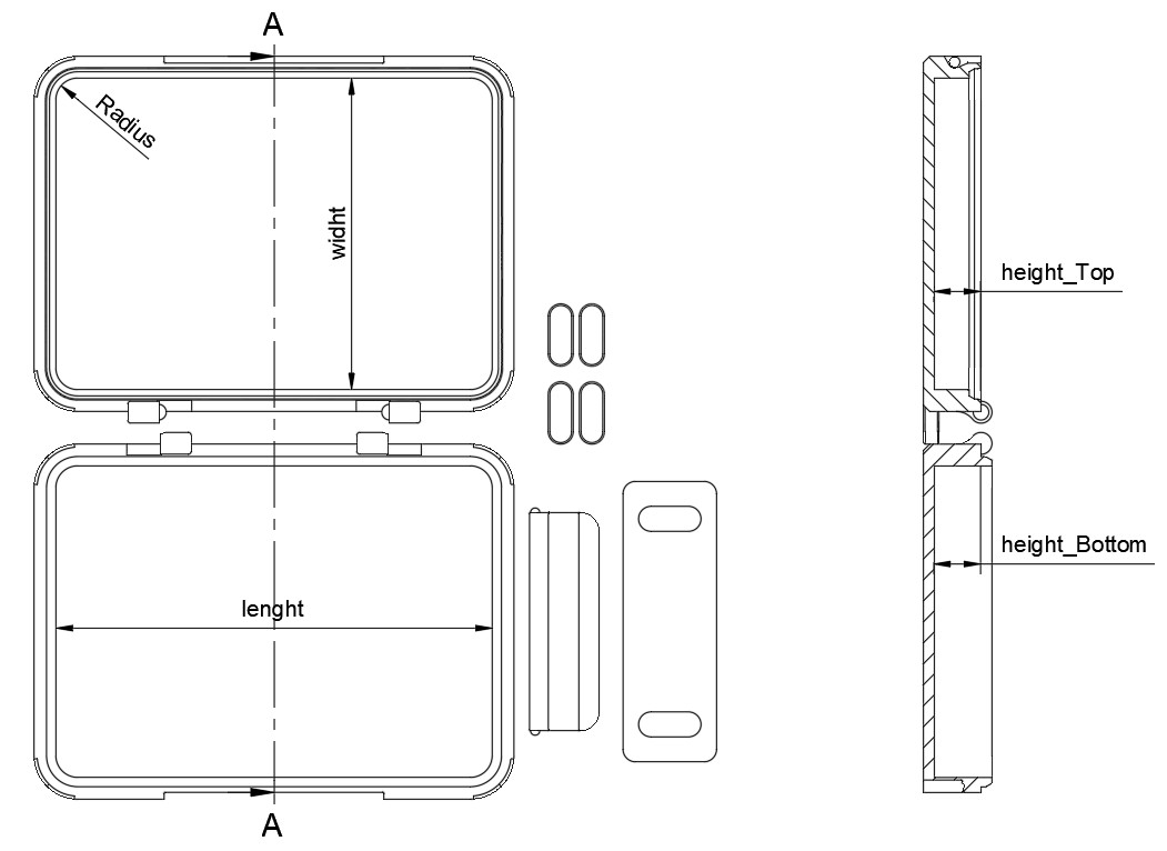 Miniatura 8 do modelo 3D Parametric (customizable) Box