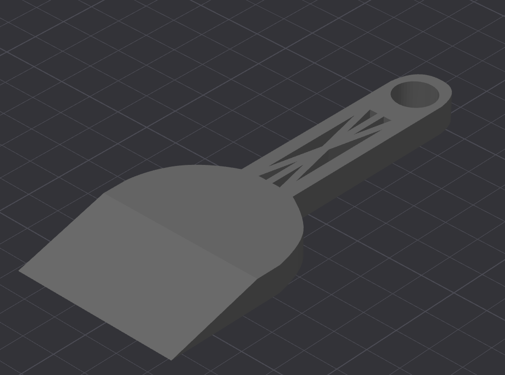 bed scrapper with mounting hole