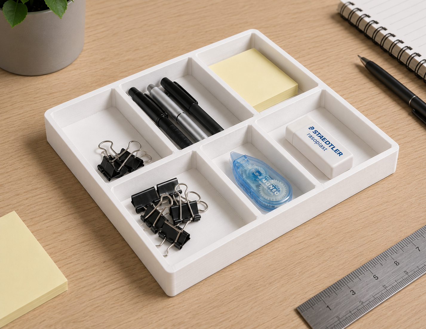 Stackable desk organiser