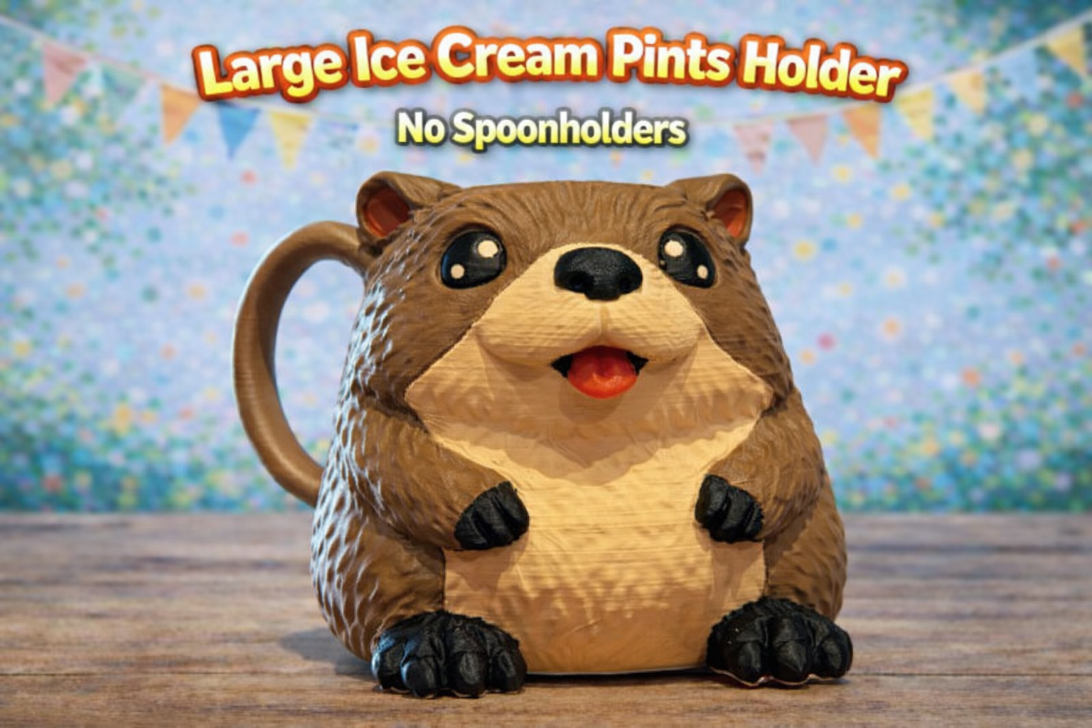 Chill Otter Ice Cream Pints Holder No Spoonholders
