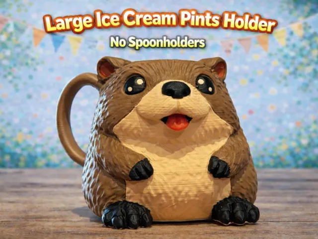 Chill Otter Ice Cream Pints Holder No Spoonholders