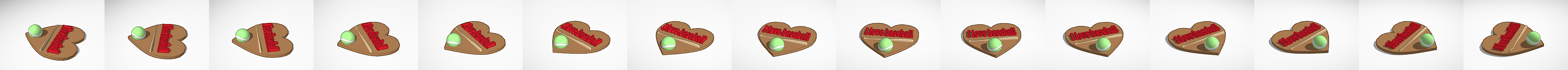 i love baseball key chain