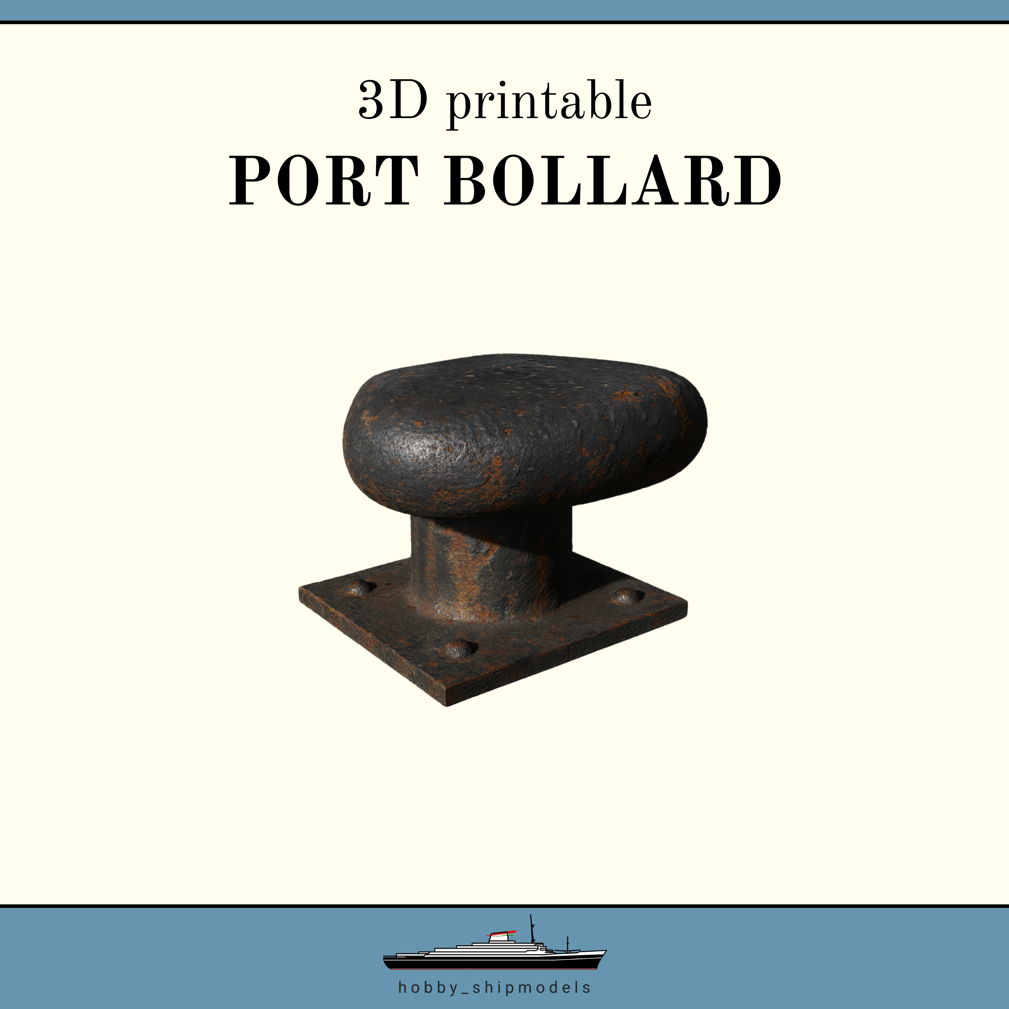Habour bollard - port bollard for ship models and dioramas