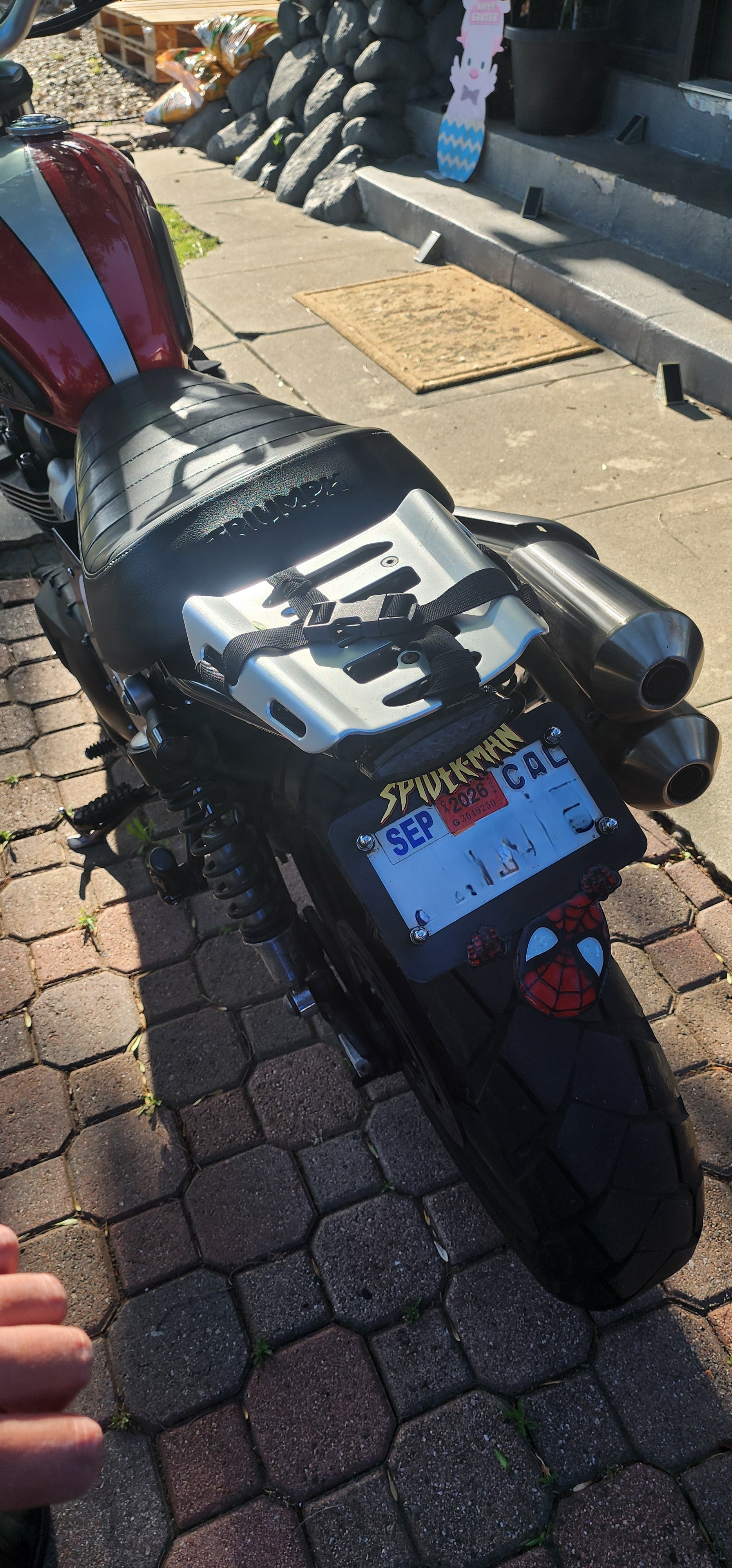 Spiderman Motorcycle License plate holder