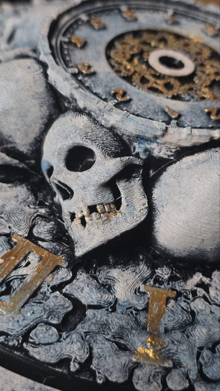 Miniatura 11 do modelo 3D Gothic Skull Clock