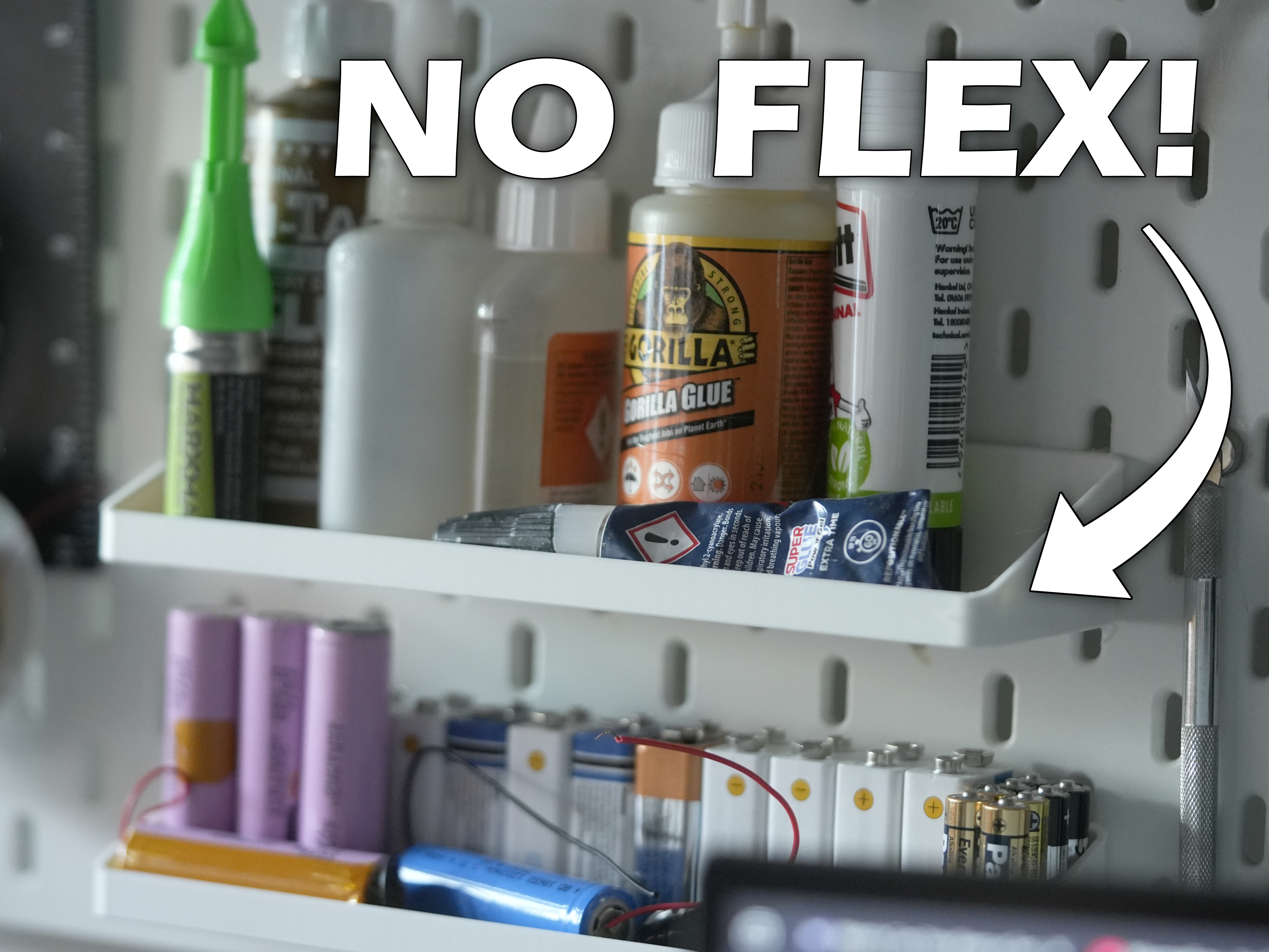Rigid Ikea Skadis shelf