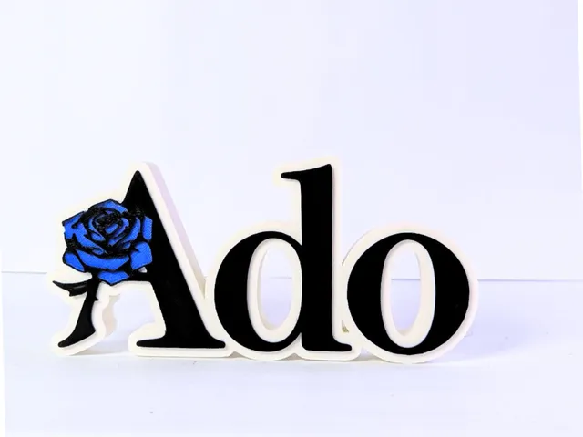 Ado Logo (Singer) – Single-Color 3D Print Version
