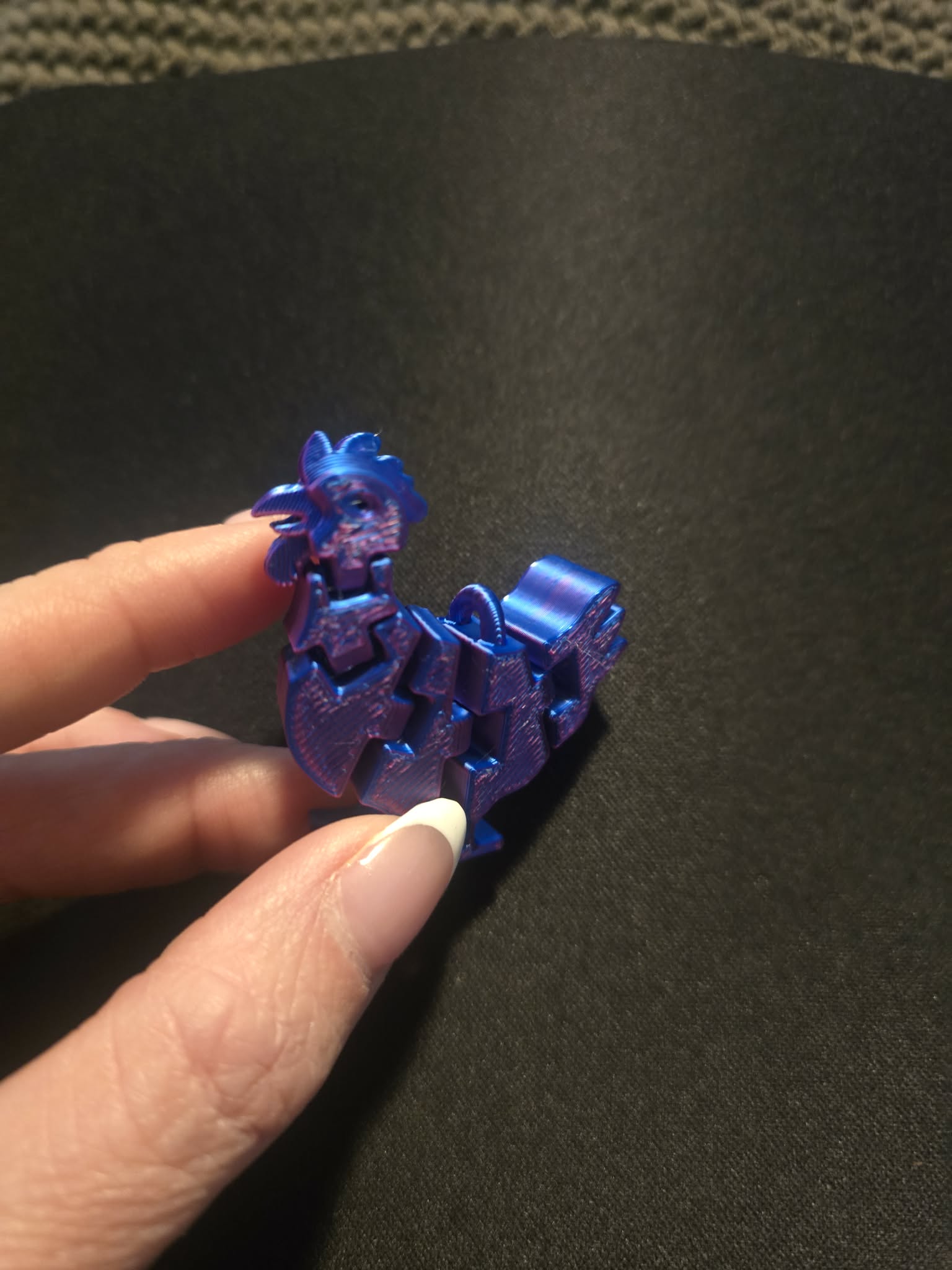 Flexi chicken keychain