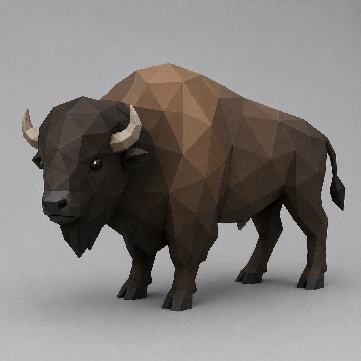 Low Poly Buffalo (Bison)