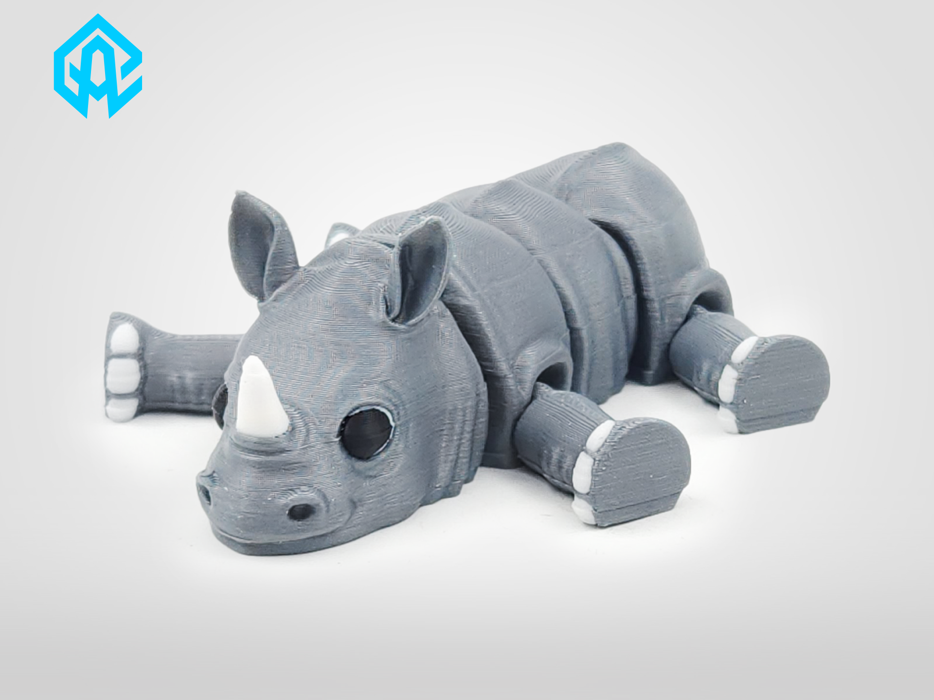 Articulated Flexi Rhino – Cute 3D Printed Toy