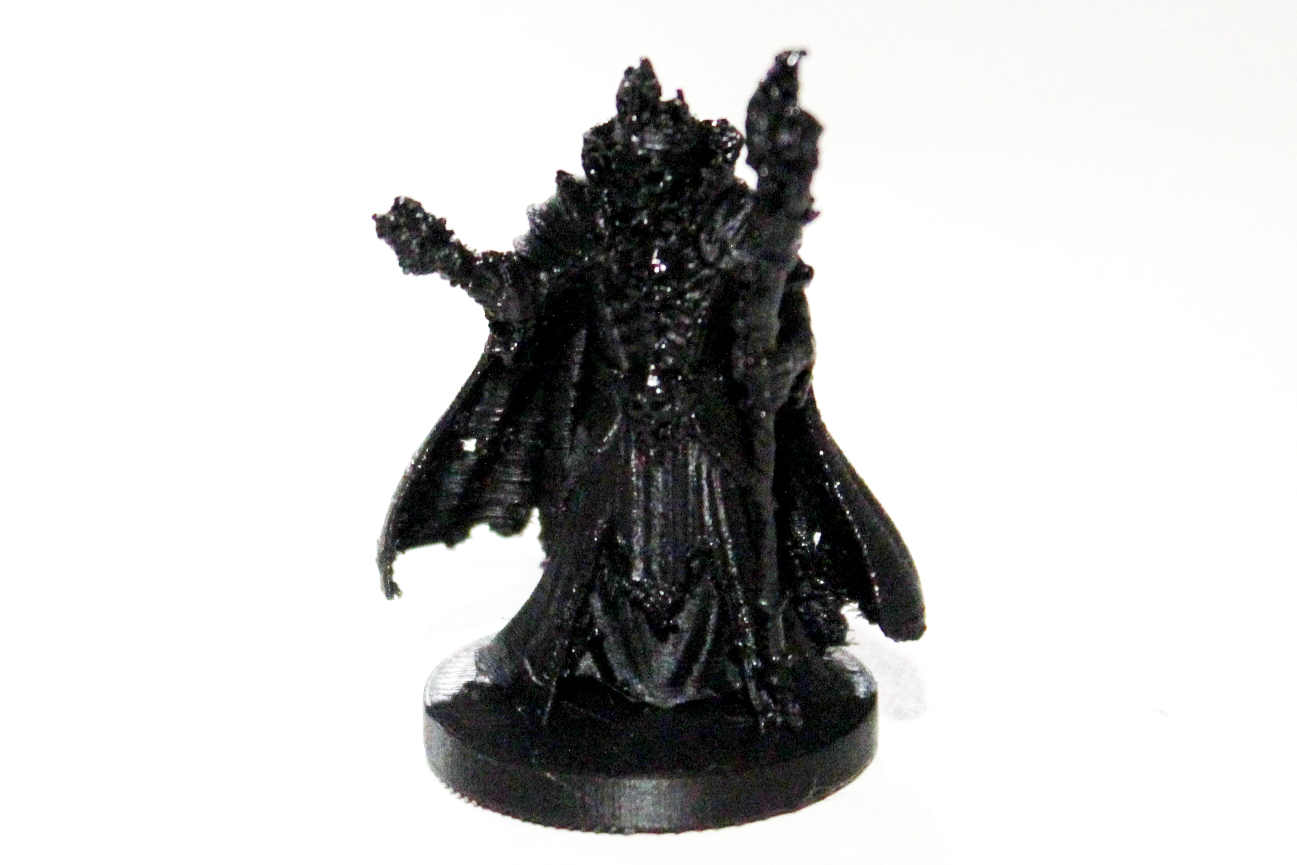 Dark Necromancer Wizard with Staff, 1/60 scale and standard-style base