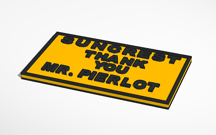 Suncrest Thank You Mr. Pierlot