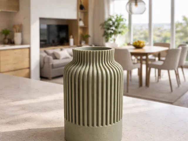Modern Ribbed Vase - Tulipa