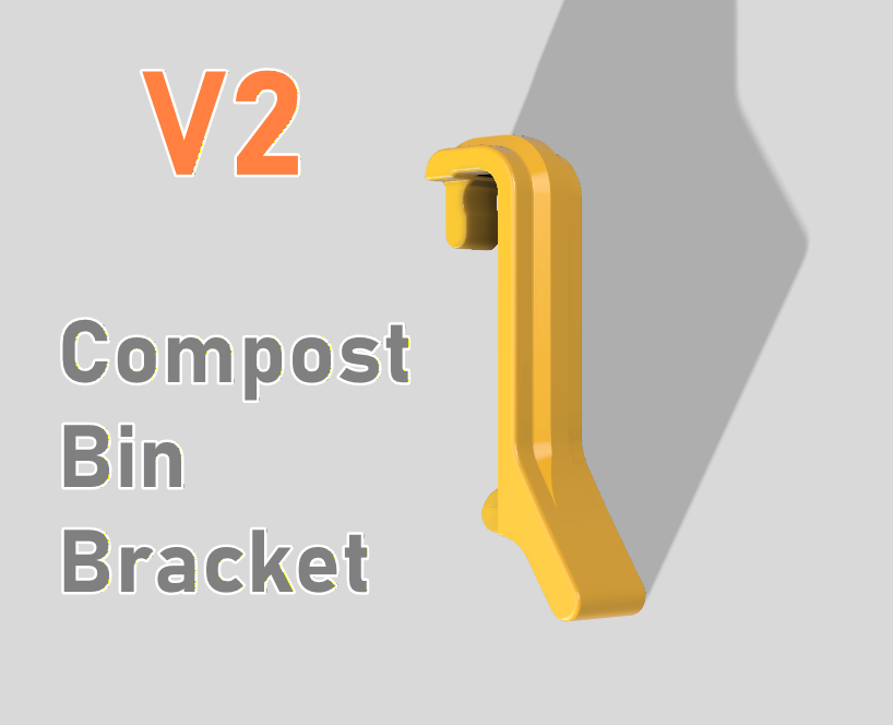 V2 rugged bracket for the lid of JUWEL compost bin BIO 400 or BIO 600