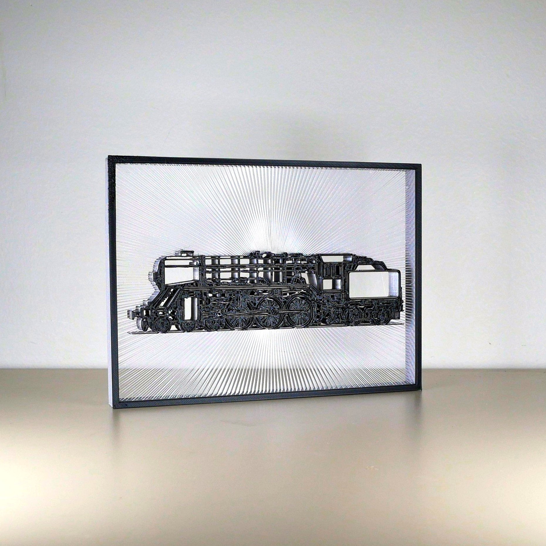 Miniatura 2 do modelo 3D Steam Engine String Art