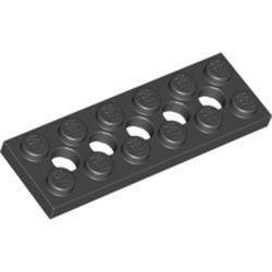 Lego Compatible (32001.dat) Technic Plate 2 x 6 [5 Holes]