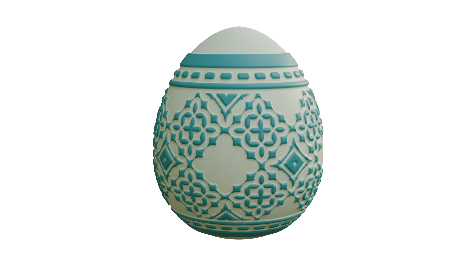Easter egg with a geometrical ornament