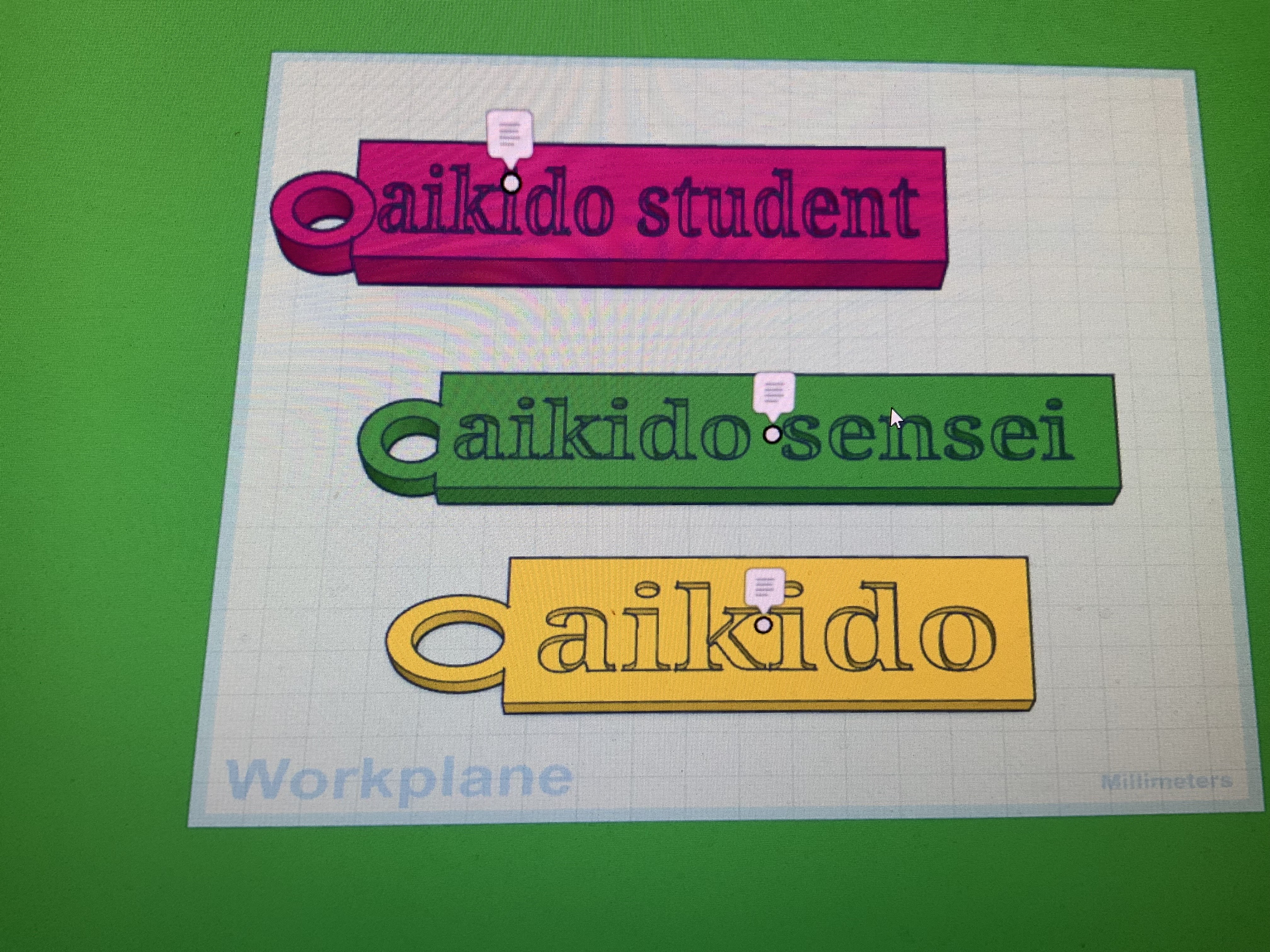 aikido custom keychain 3.0