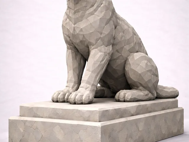 Jaguar Statue Low Poly
