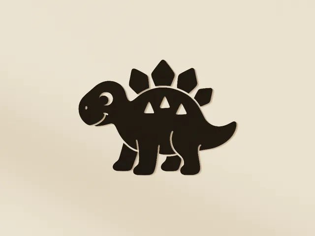Kids Stegosaurus Dino Wall Art Print