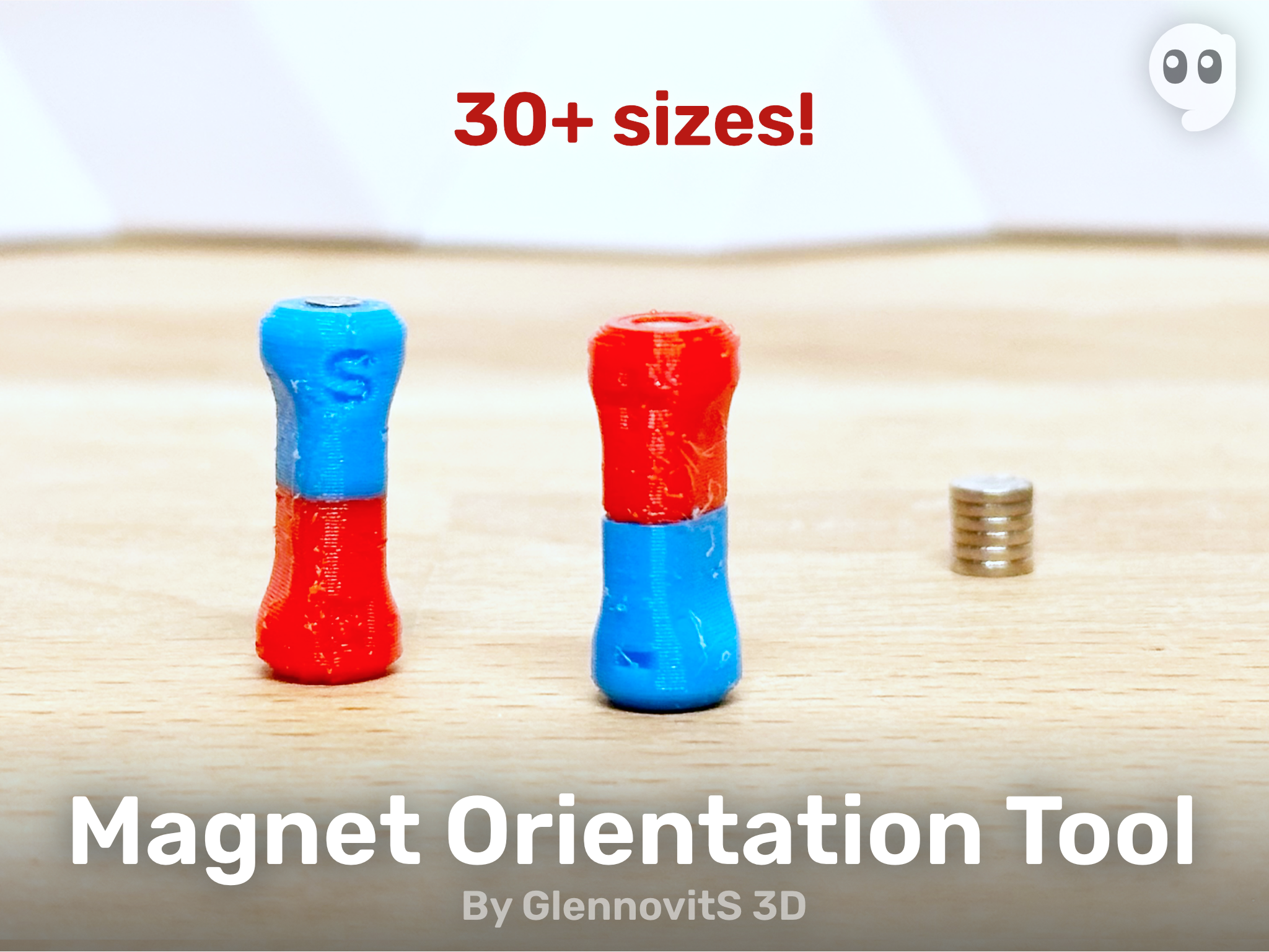 Magnet Orientation Tool (30+ sizes - quick print!)