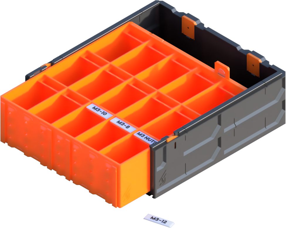 GEN2 185-2W-1H Decor Parts Drawer V2 - 15 Slot