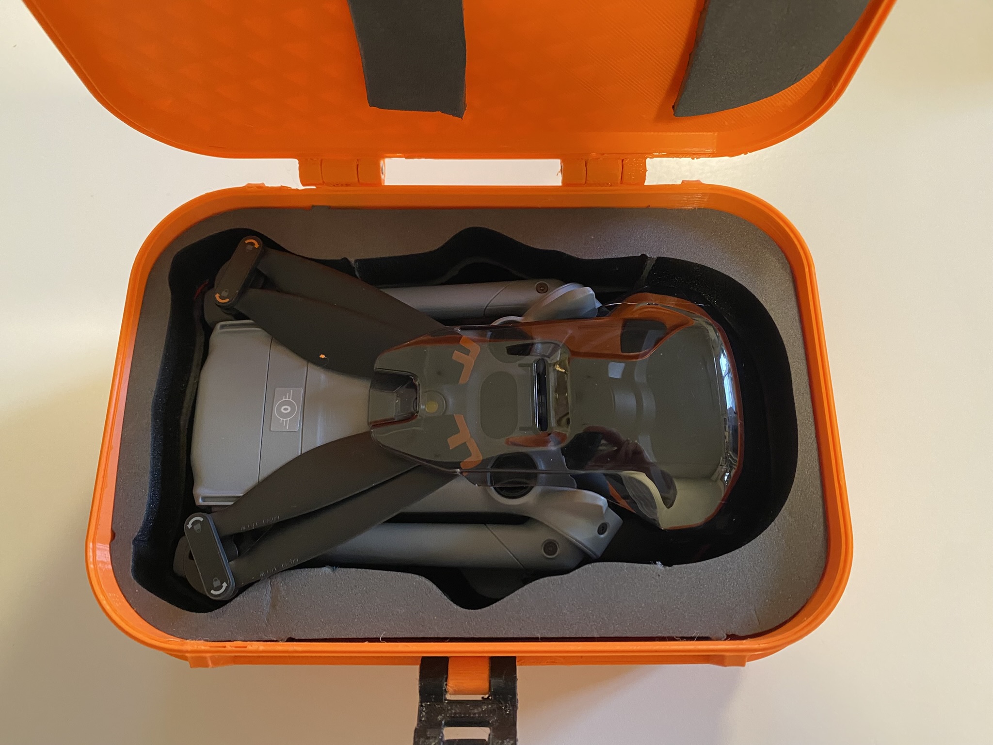 DJI Mini 5 Pro box with foam lining.