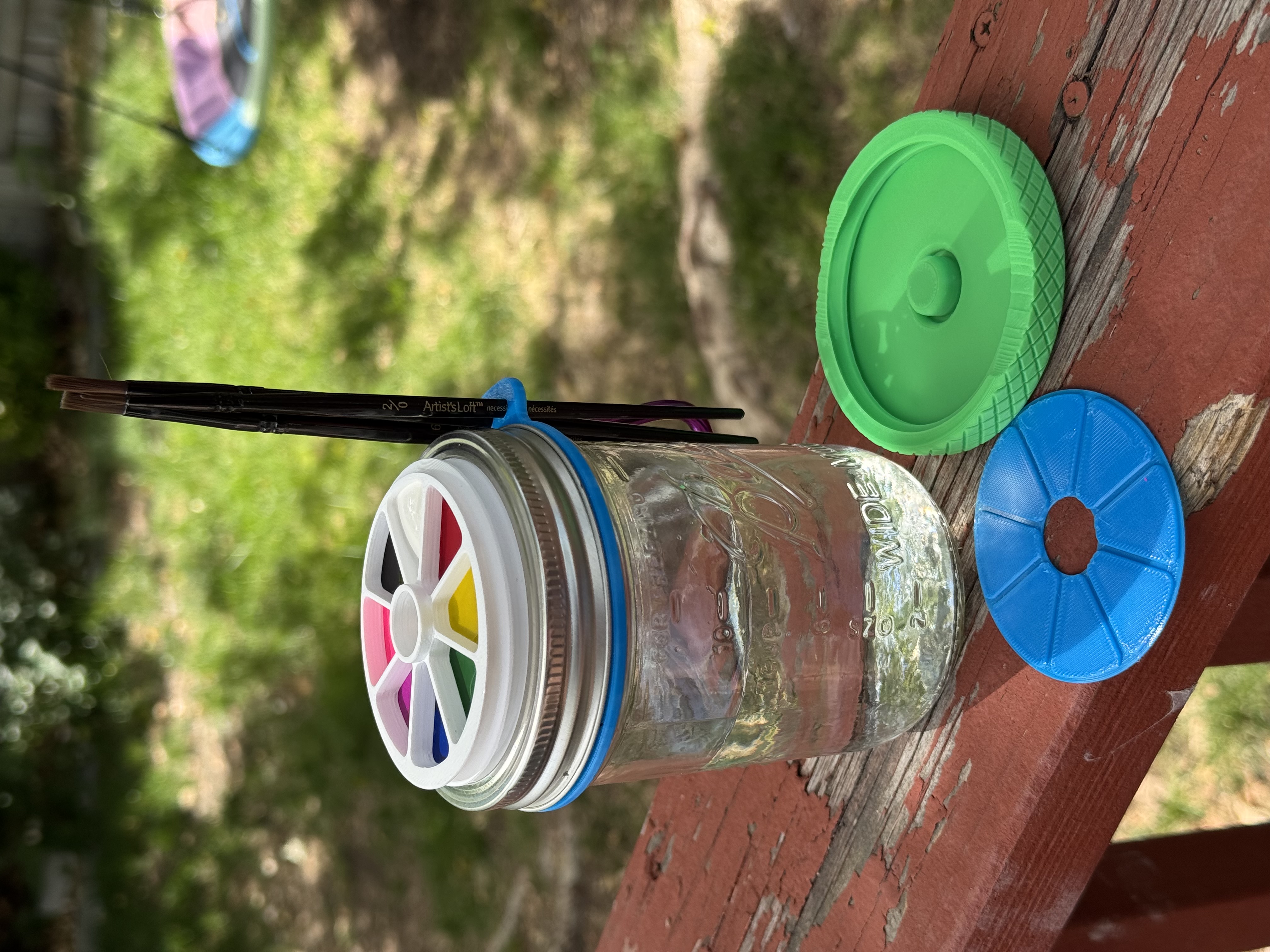Wide Mouth Mason Jar Palette Topper w/ Accessories