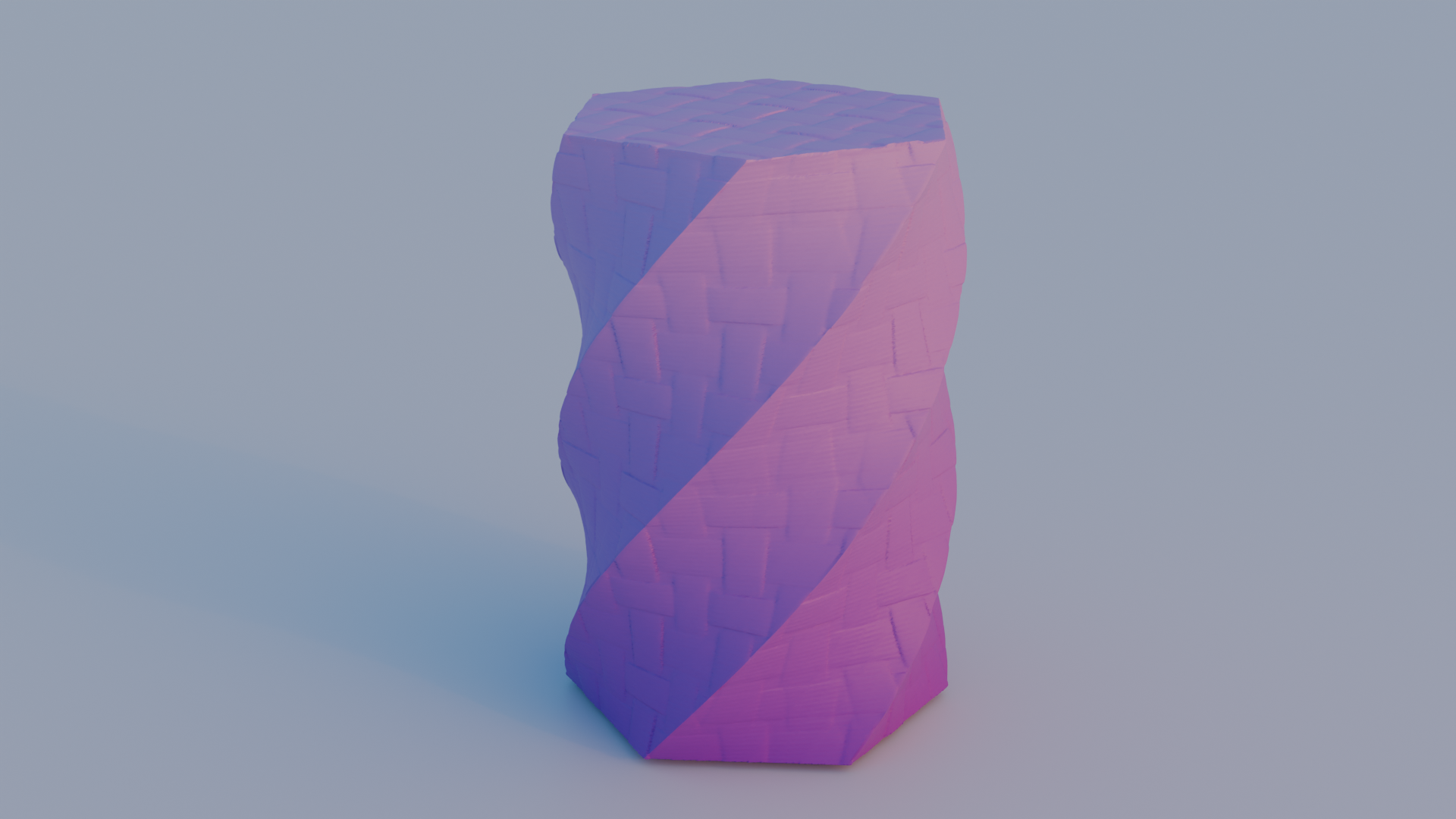 Twisting Vase with Woven Texture