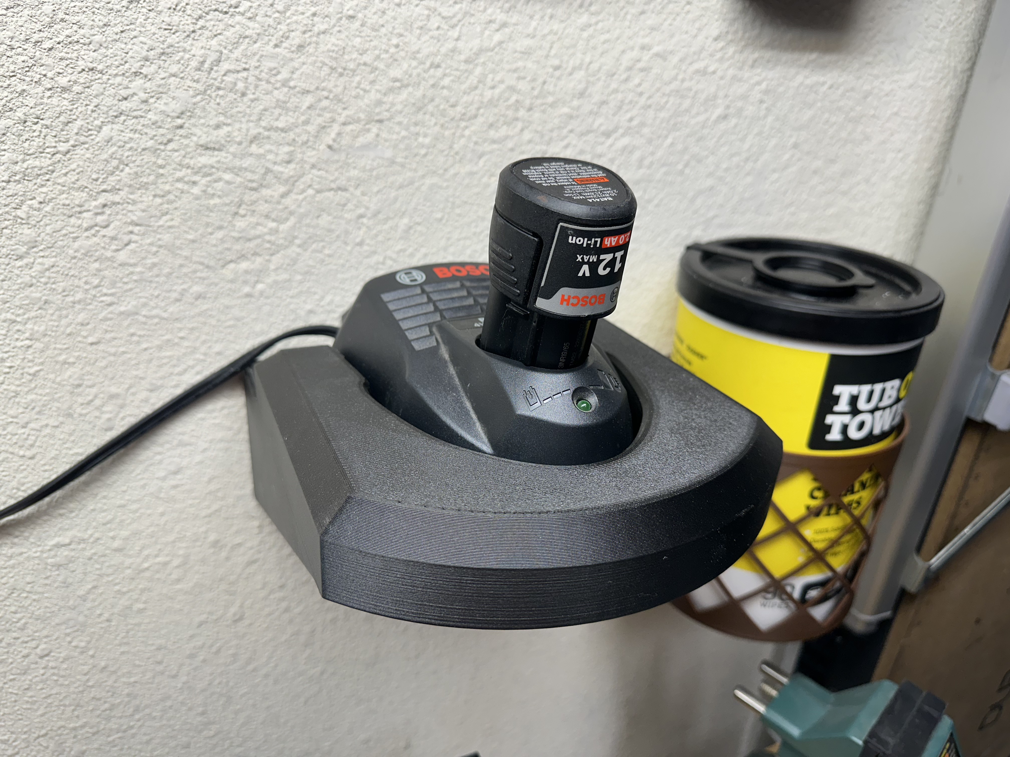 Wall mount for Bosch BC330 12V charger