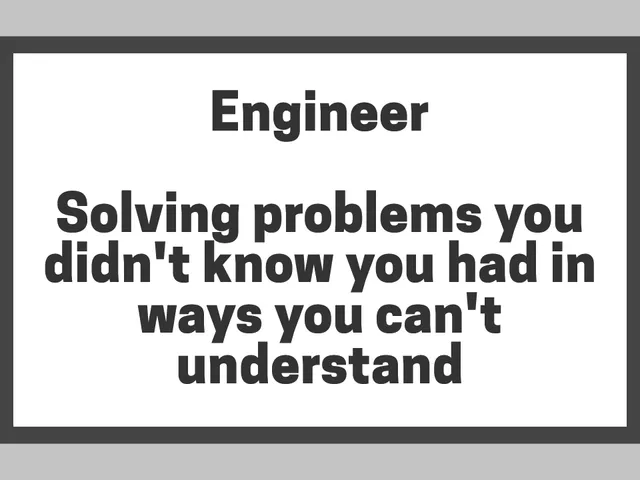Engineer - Solving problems you didn't know you had in ways you can't understand