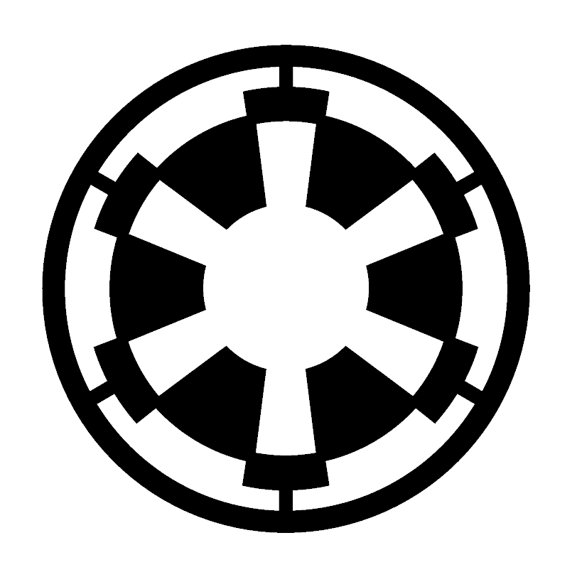 Galactic Empire Emblem (2 versions) - Wall Art - Stencil - Star Wars Fan Art