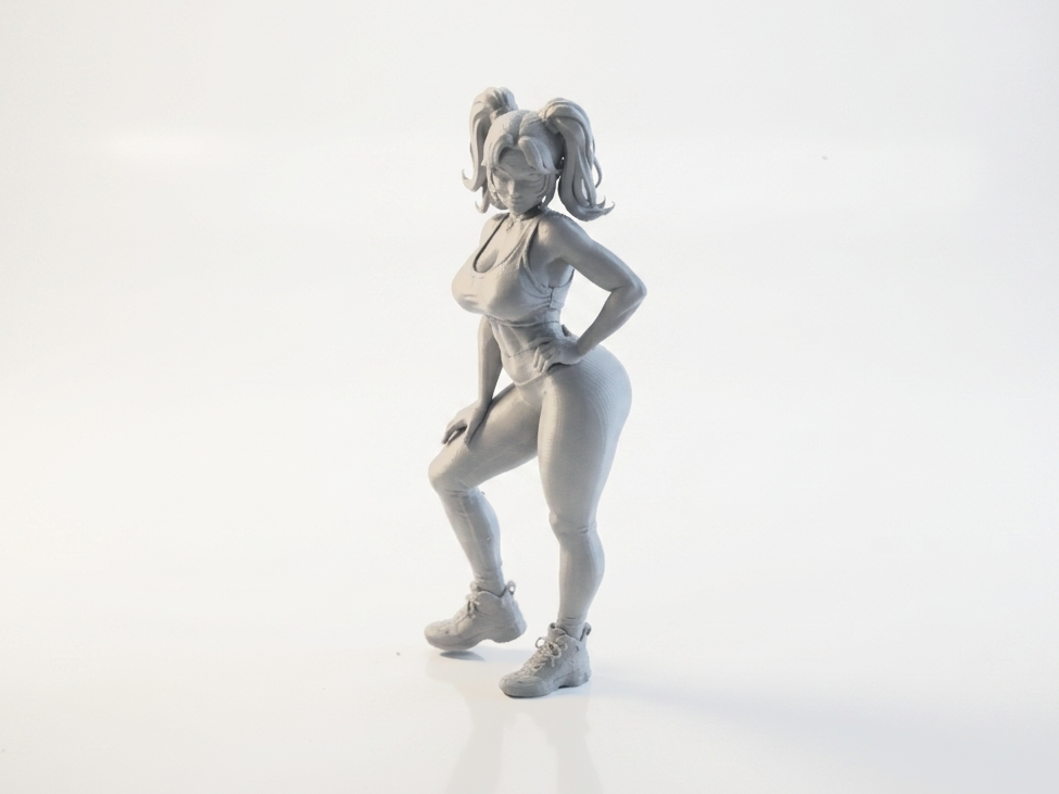 Fit Gym Girl Athletic Female Figurine 3D Printable