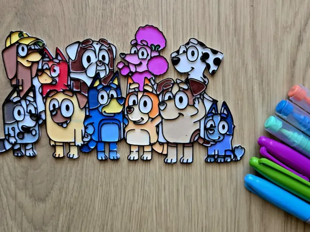 Bluey And Friends DIY Coloring