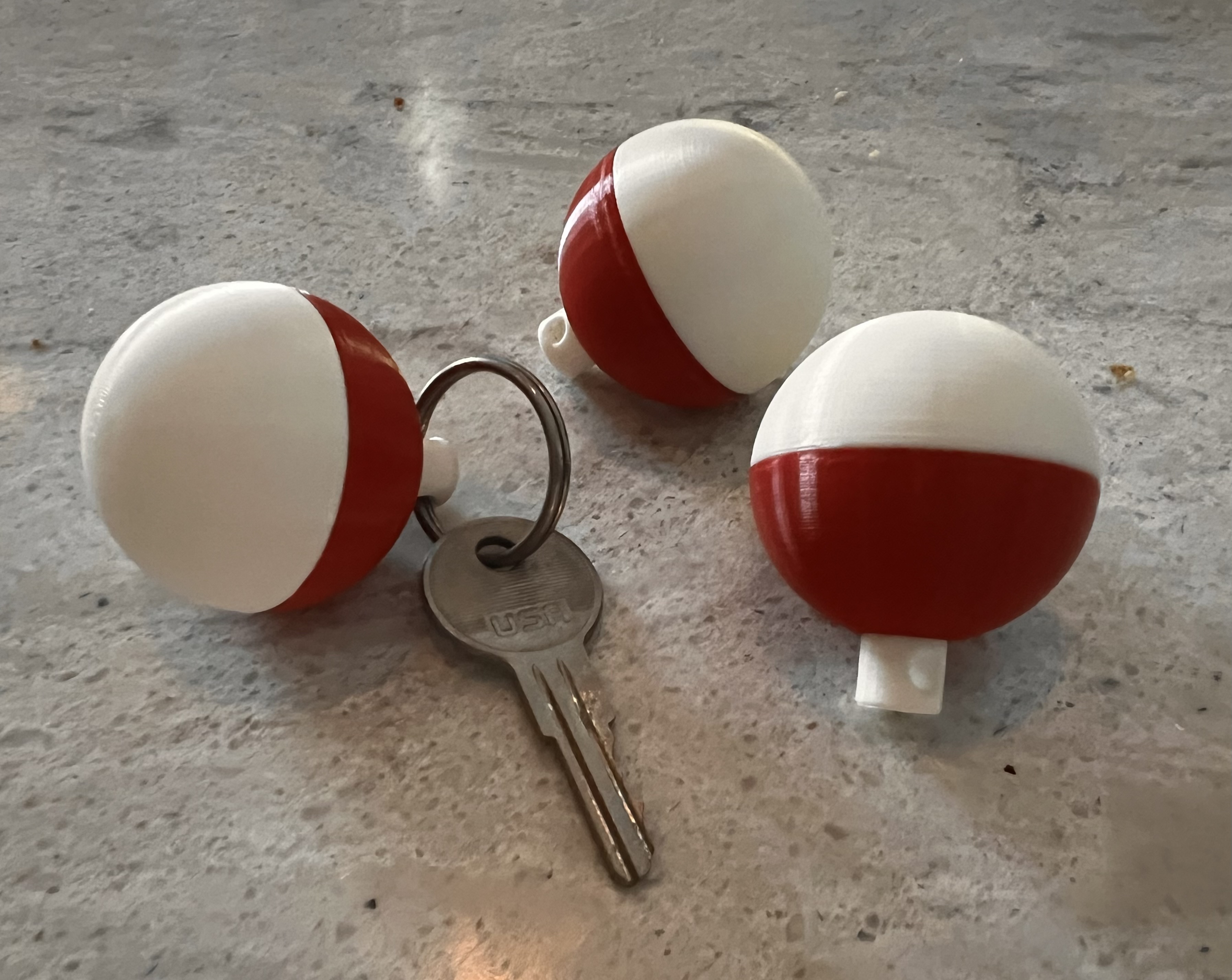 Fishing bobber/float key fob