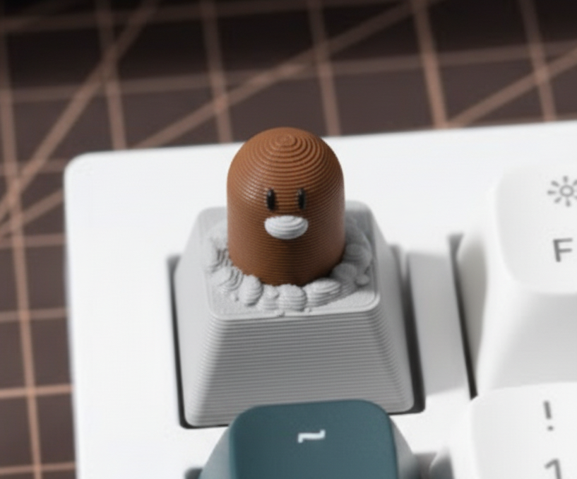 Diglett Pokemon Keyboard Keycap MX
