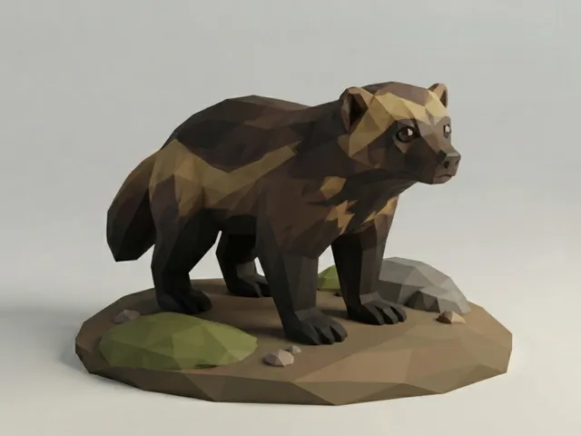 Low Poly Wolverine