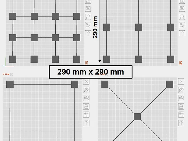 Bed leveling (size: 290mm x 290mm)