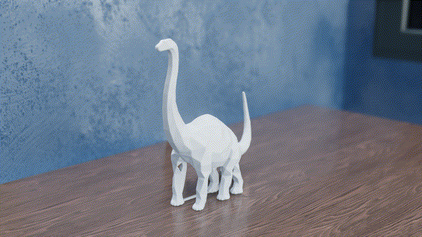 Low Poly Diplococus — miniatura 3