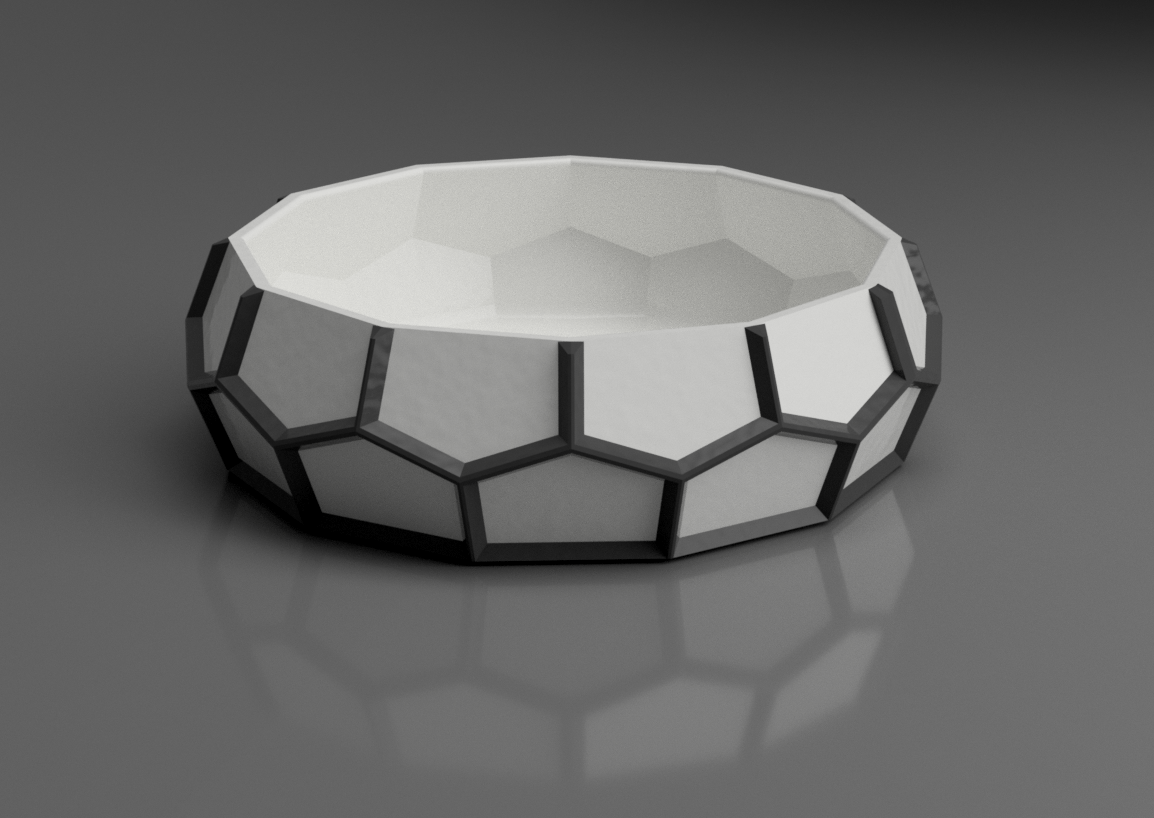 Low Poly Tray / Bowl Multicolor