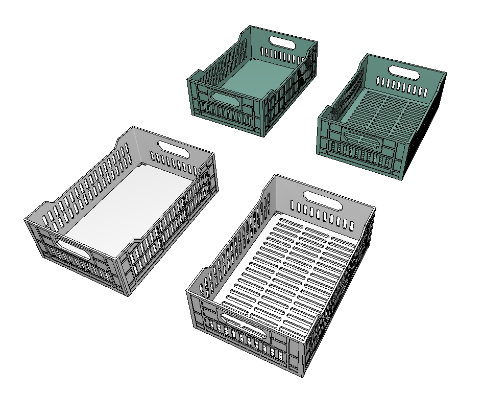 Miniatura 7 do modelo 3D Stackable Crate Plus (less material) | REMIX