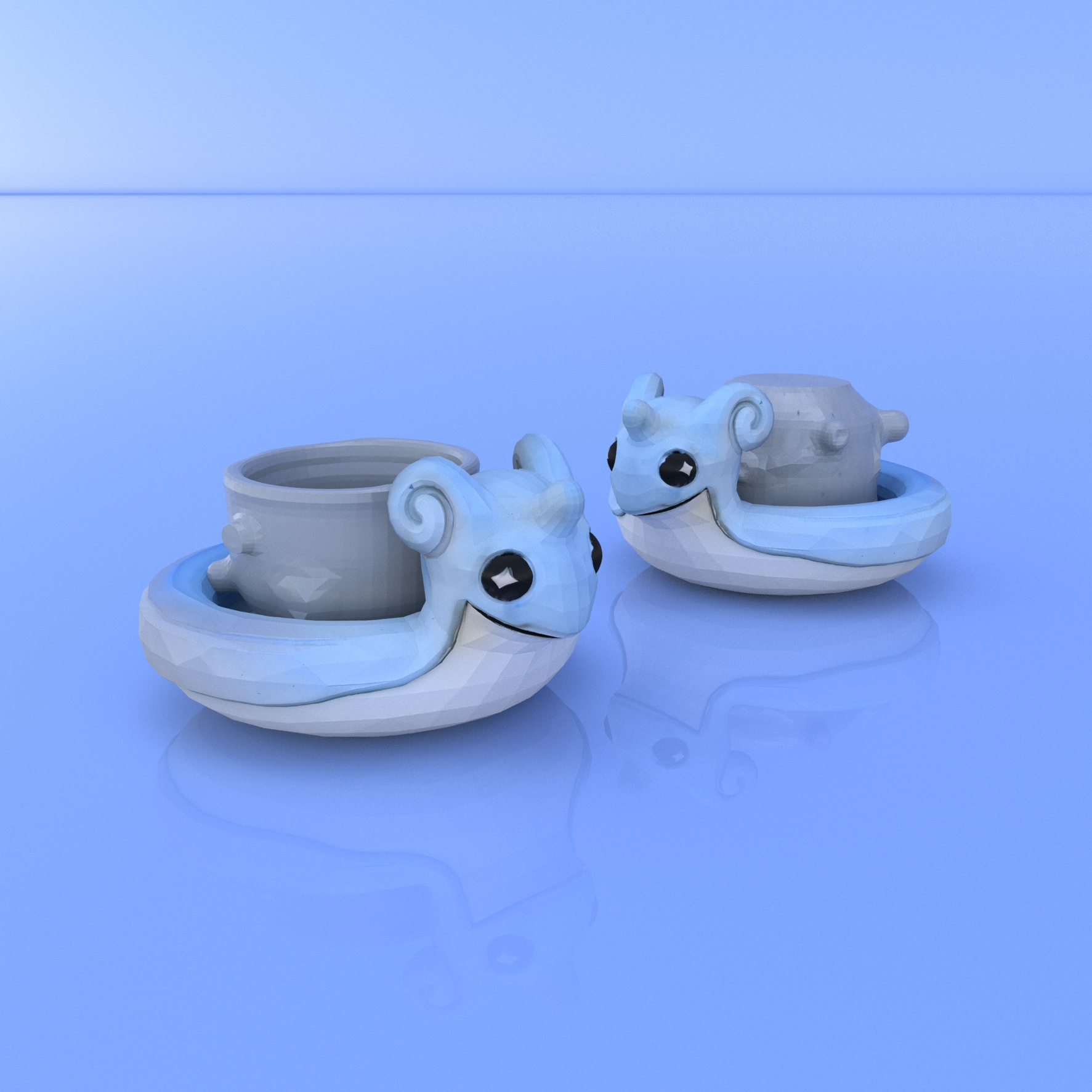 ℗131 Lapras Tea Cup 3D model Pokemon