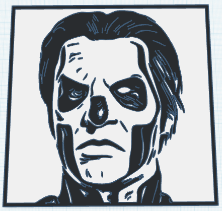 Ghost's Papa III Emeritus woodcut-style portrait