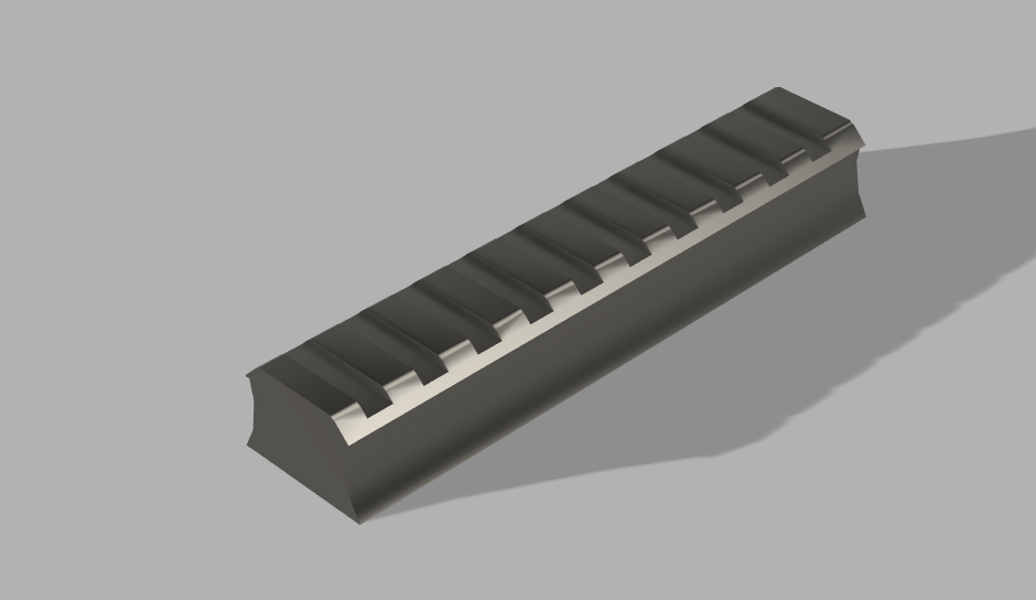 picatinny 3D model by Drip and Snow