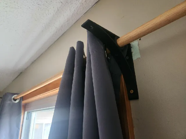 Blackout Curtain rod holder and shelf bracket (Cat walk)