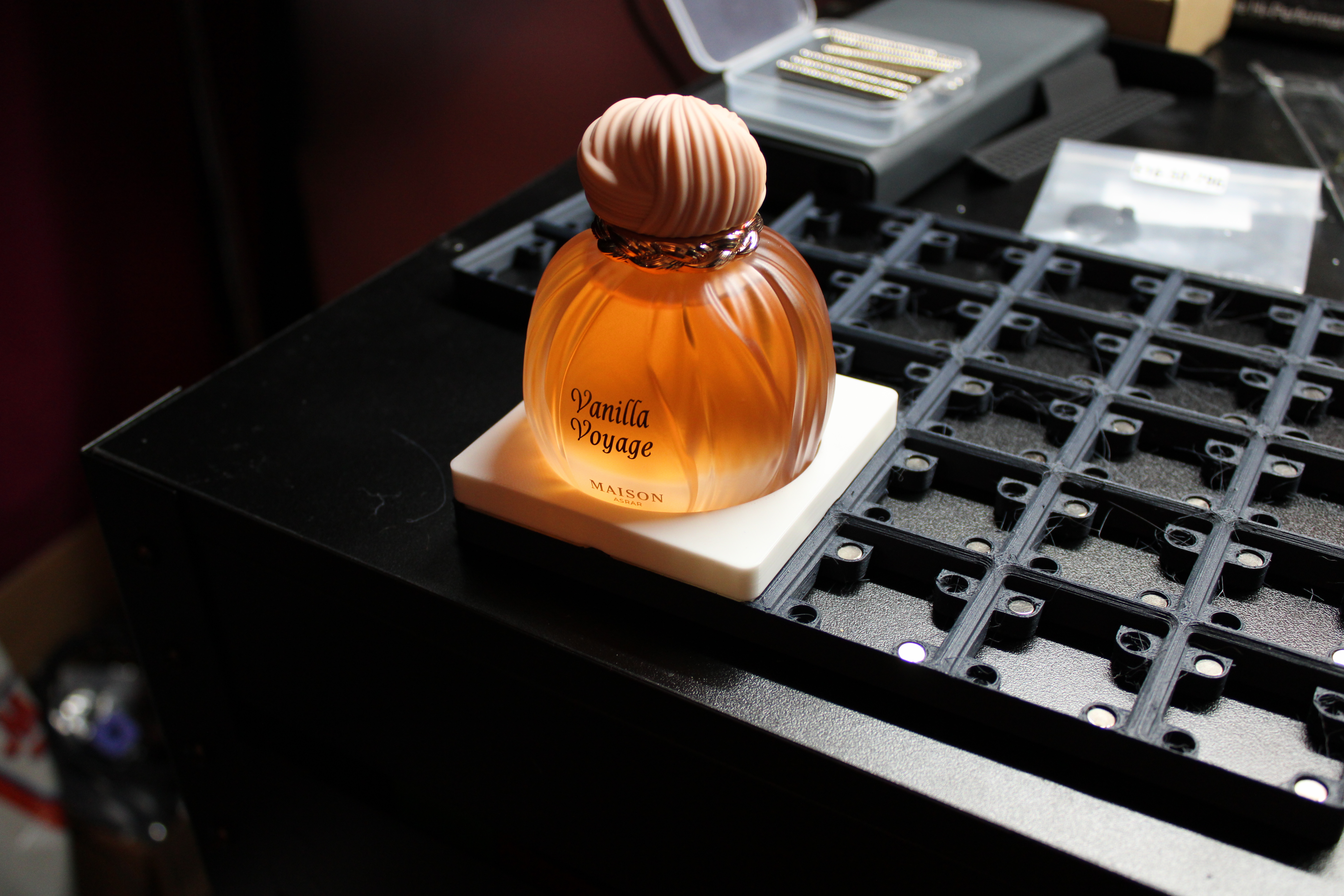 Gridfinity cologne tray Vanilla Voyage